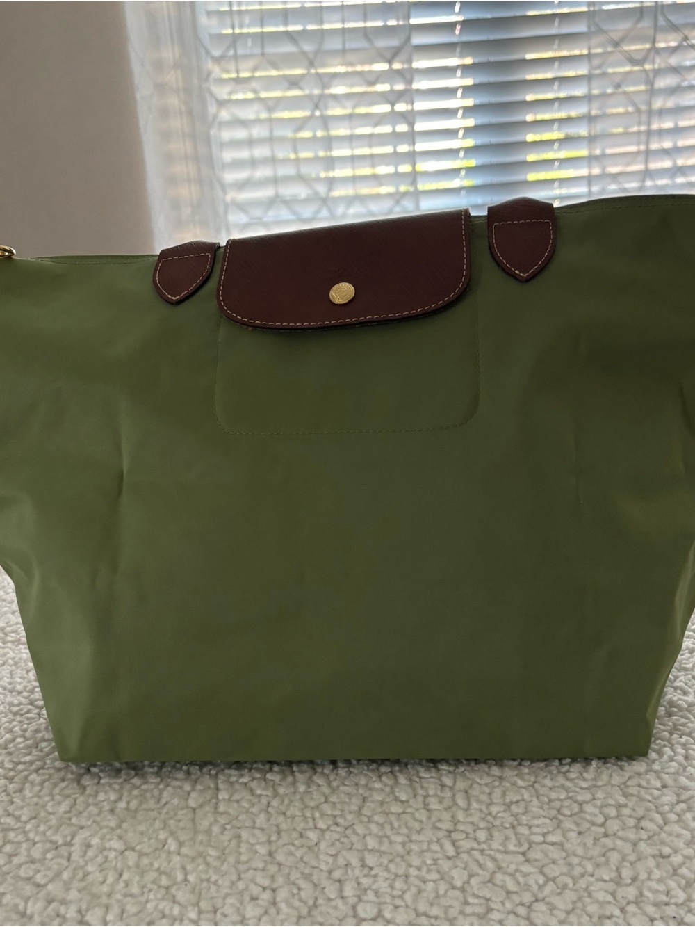 LONGCHAMP Tote Le Pliage Green. Large. See Photos For Detail. NWOT - Picture 2 of 15